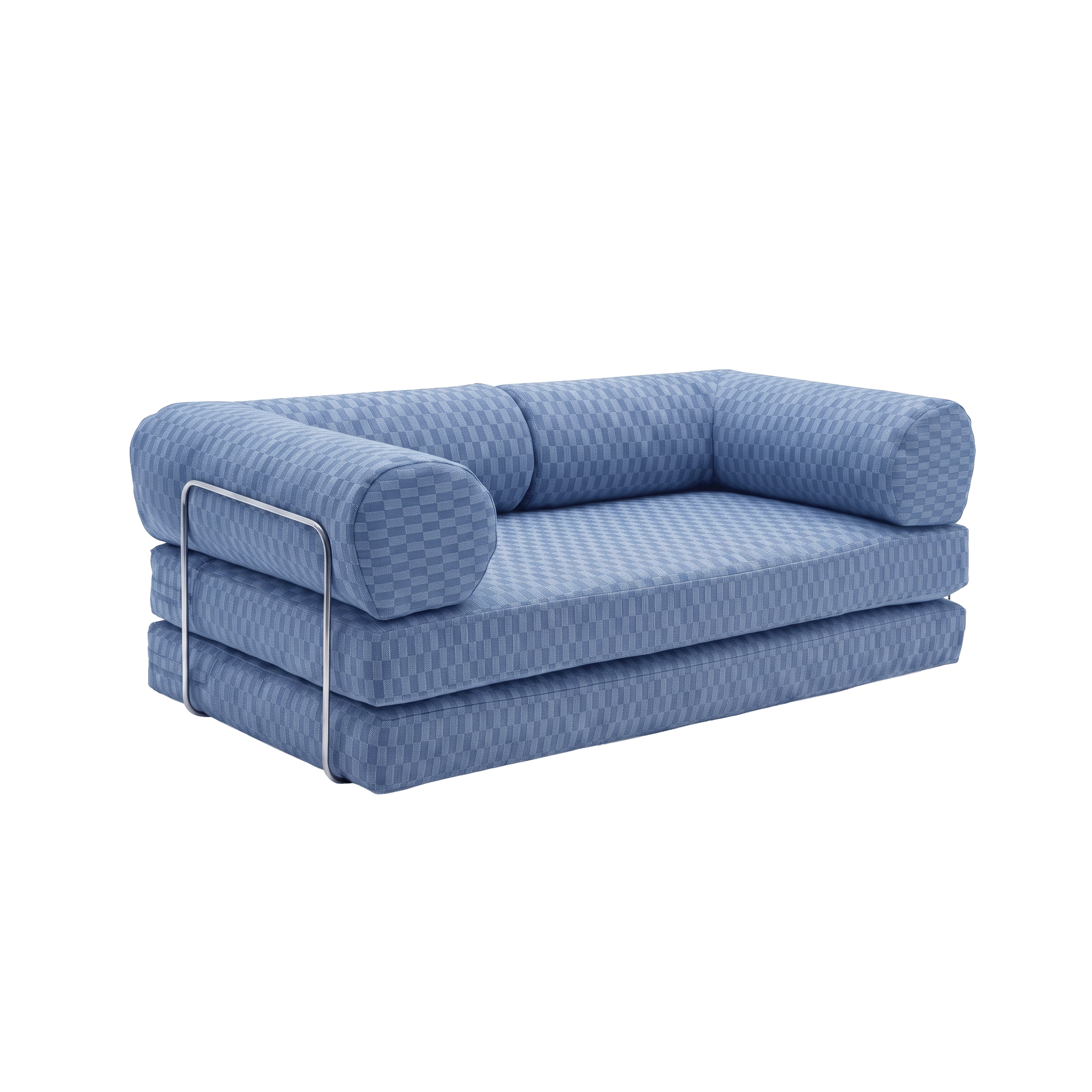 Blueberry Checkered Sofa