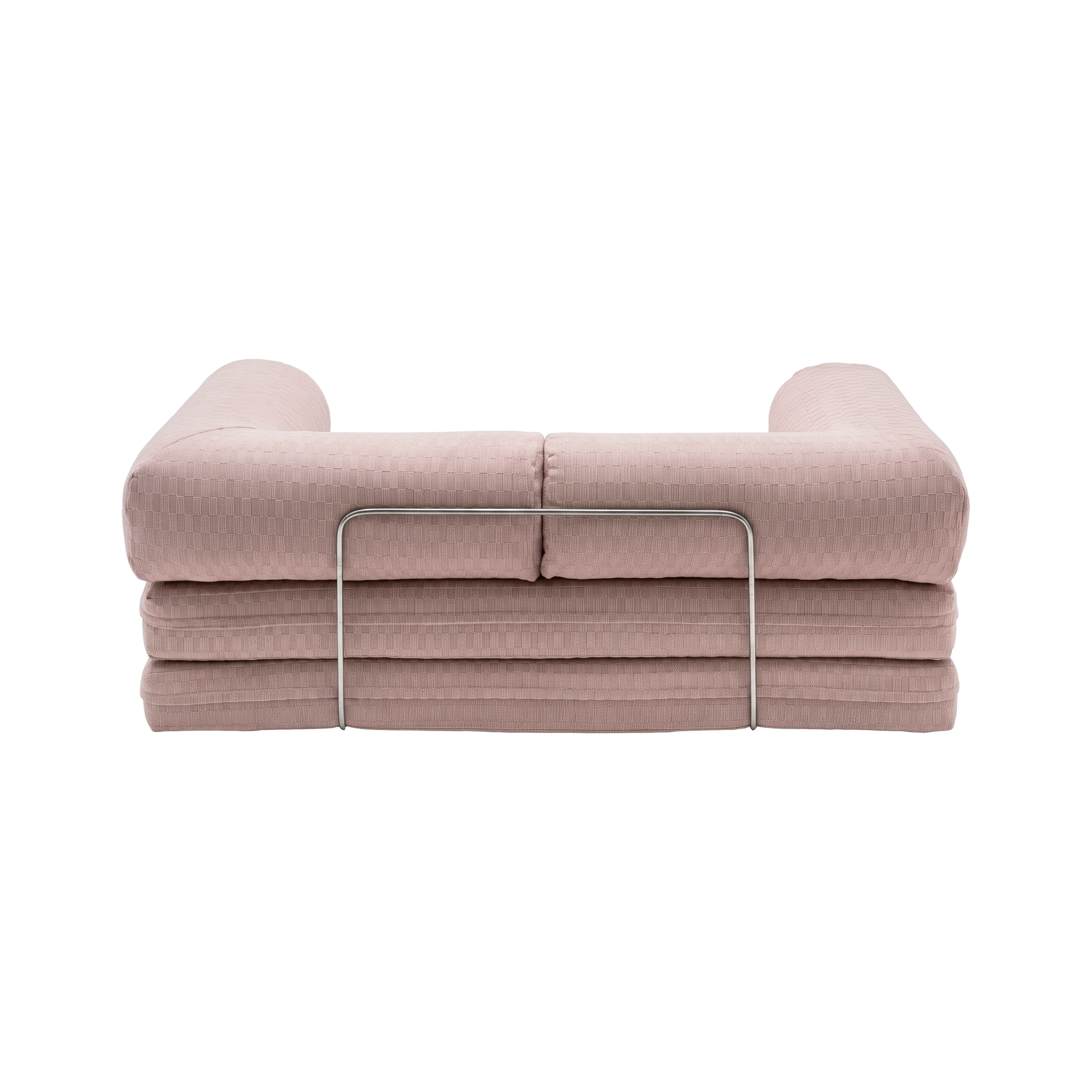 Peach Cream Checkered Sofa