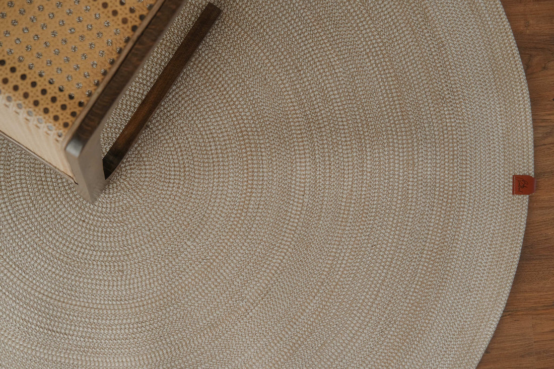 Jute & Cotton Round Rug - Bohowoodland