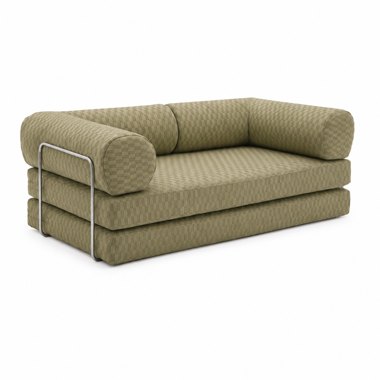 Pistachio Checker Sofa