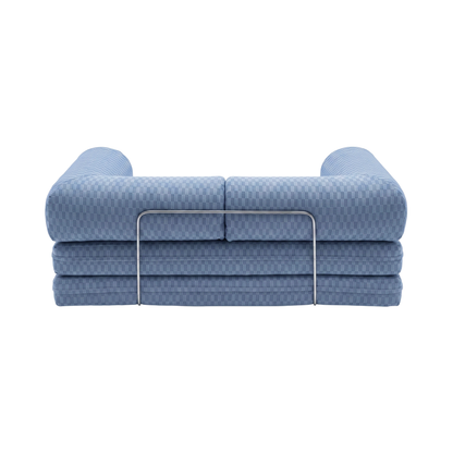 Blueberry Checkered Sofa