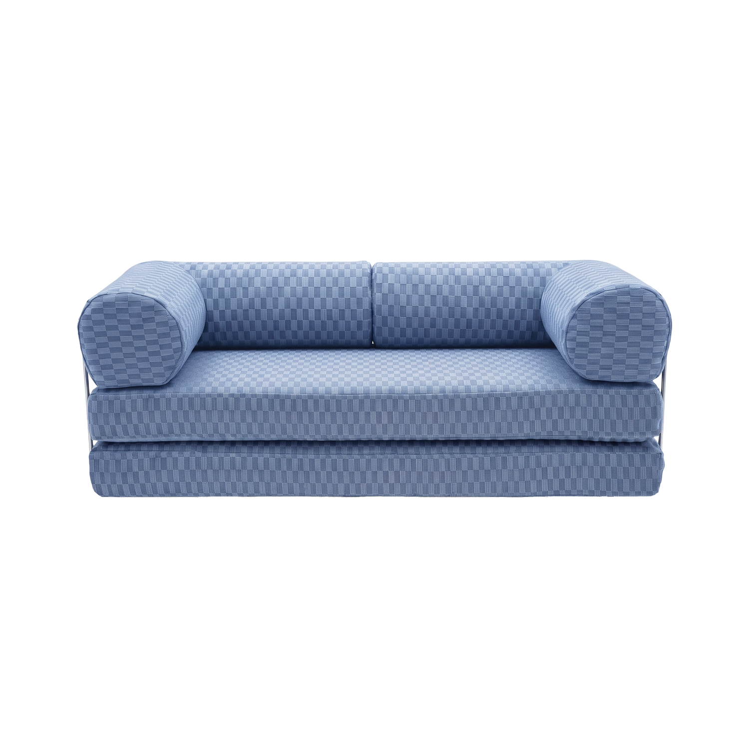 Blueberry Checkered Sofa