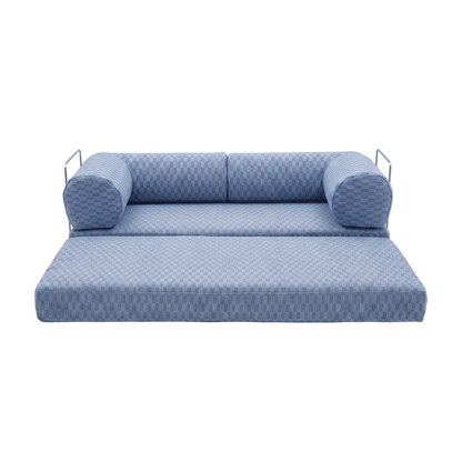 Blueberry Checkered Sofa