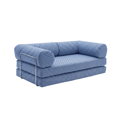 Blueberry Checkered Sofa
