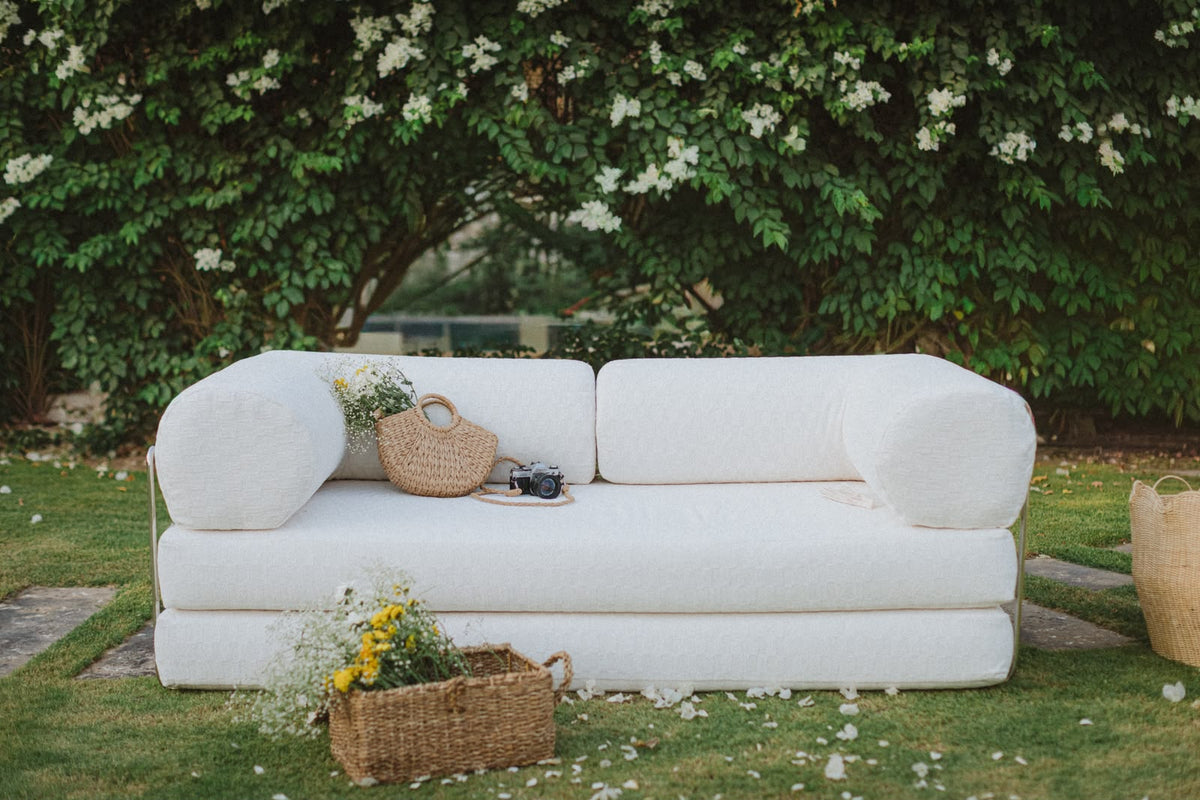 Checker Sofa Soft Mornings