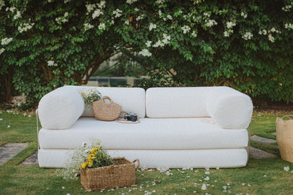 Checker Sofa Soft Mornings