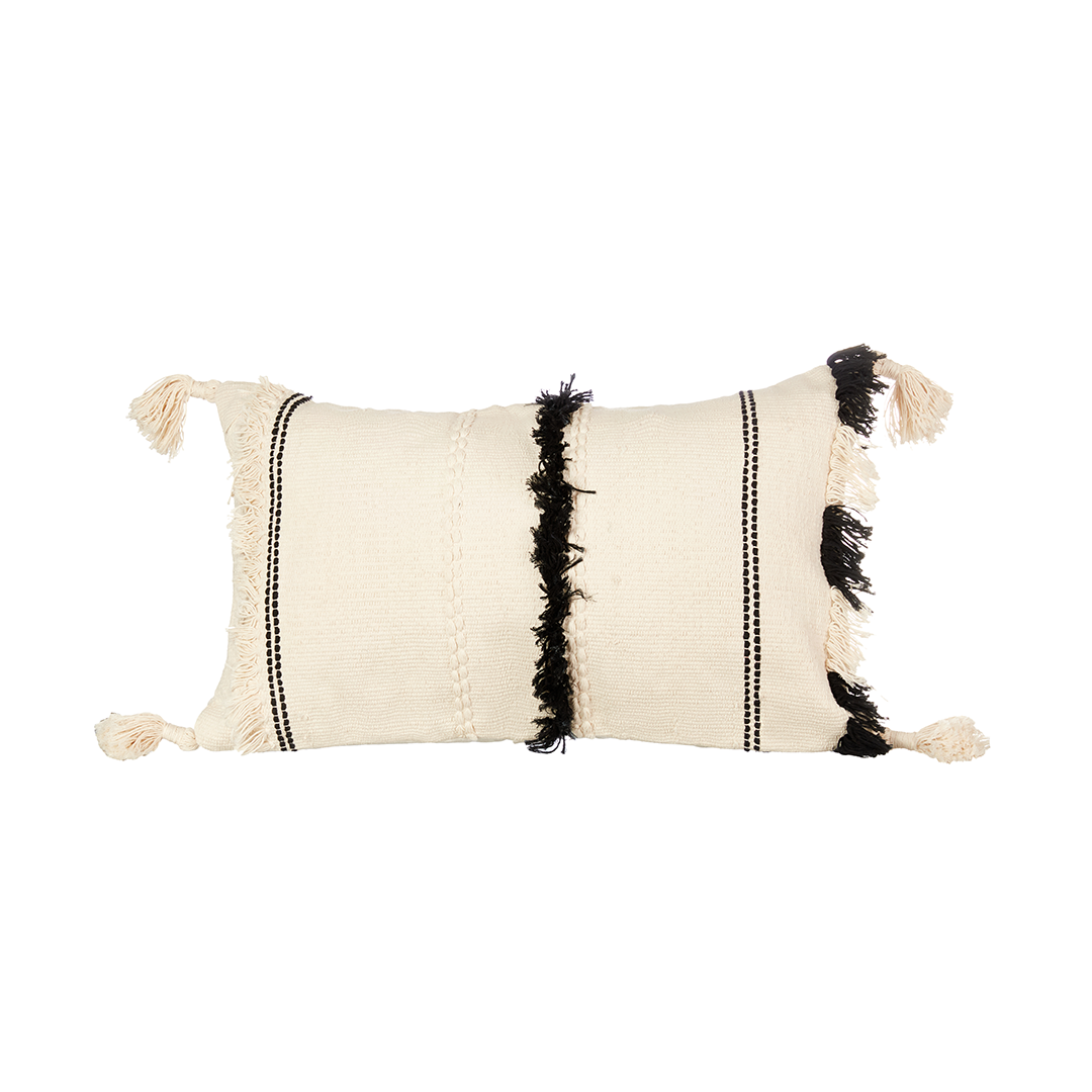 Black &amp; white Tufted Cushion