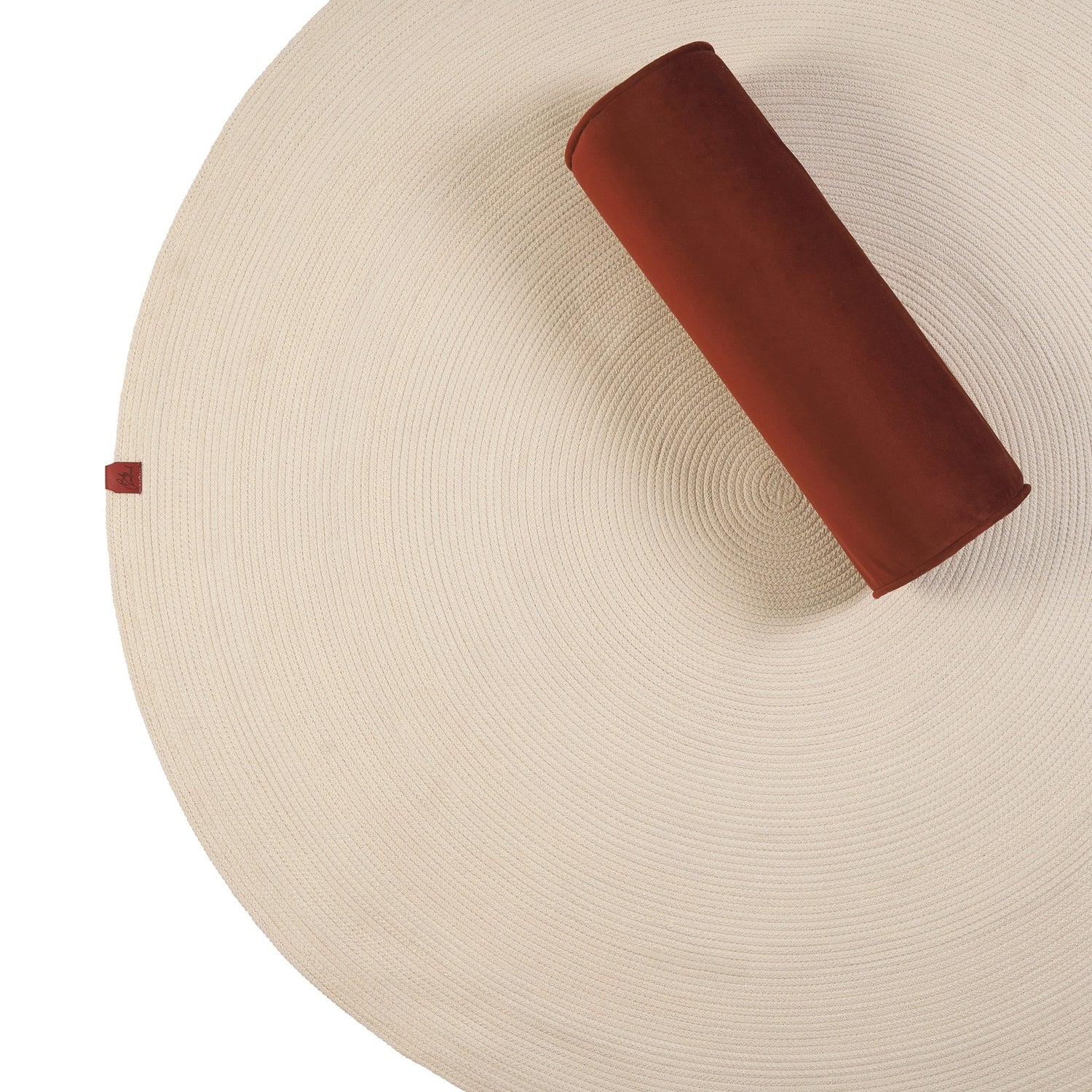 Off-White Round Rug
