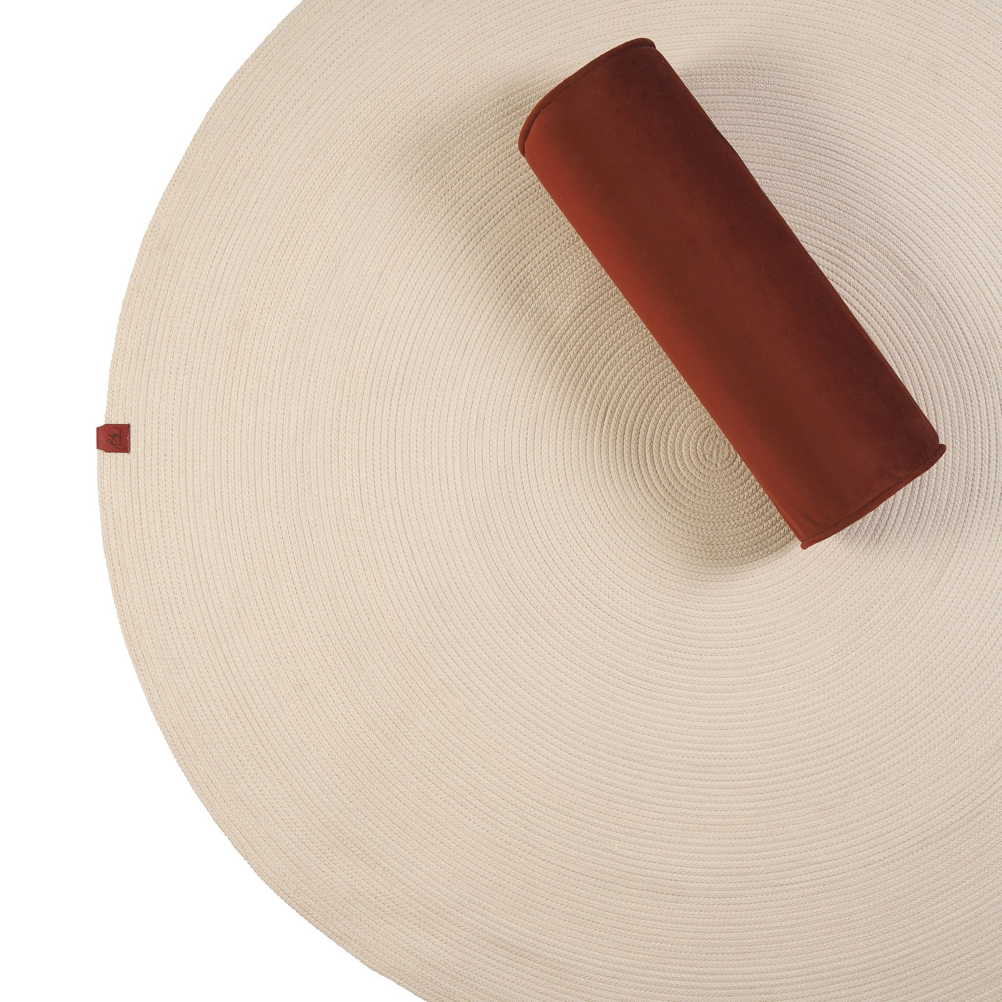 Off-White Round Rug