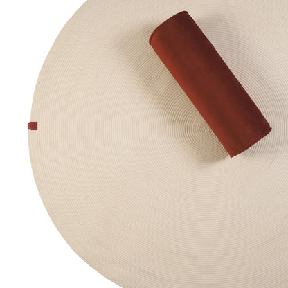 Off-White Round Rug