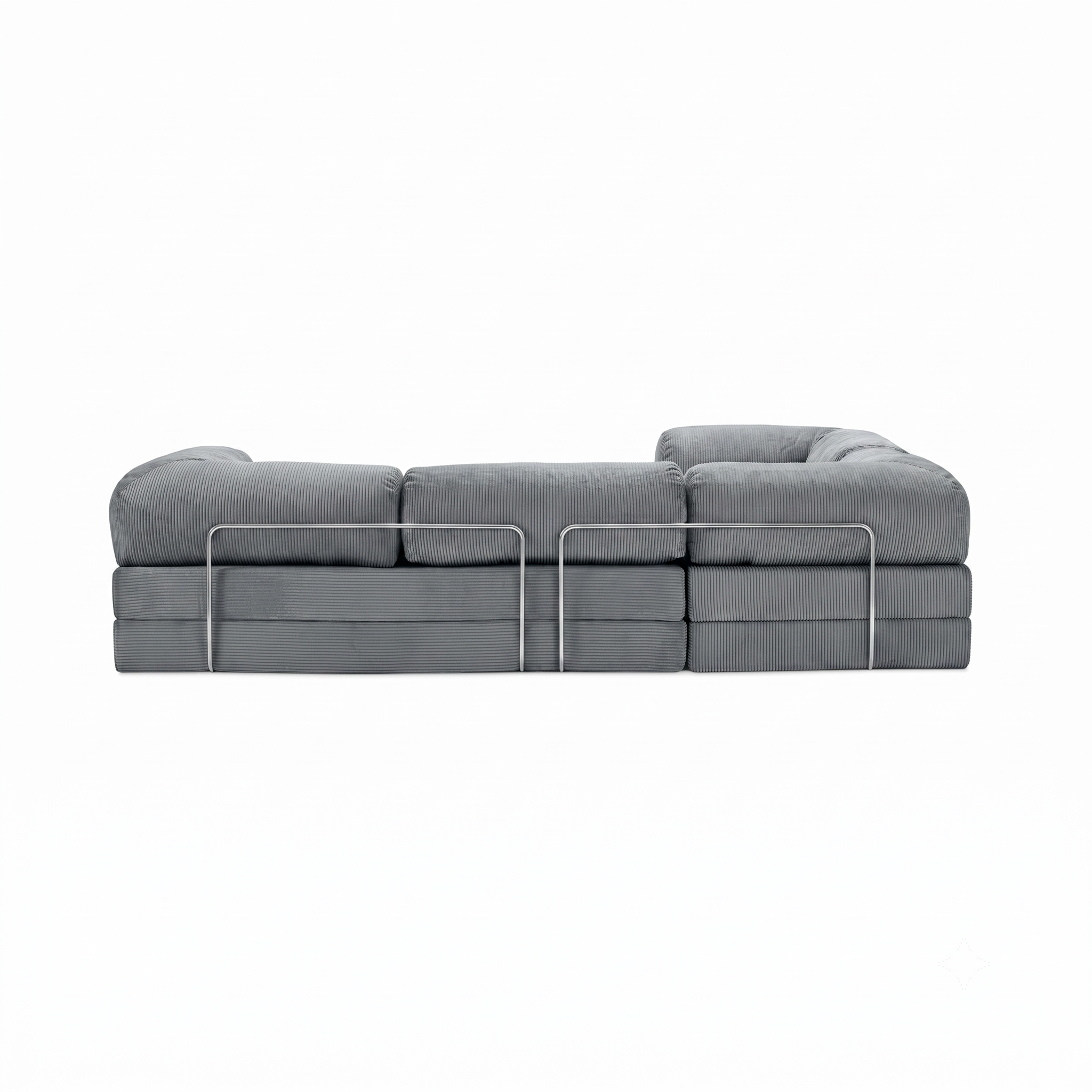 T-Sofa L-Shape - Closed End Dark Grey