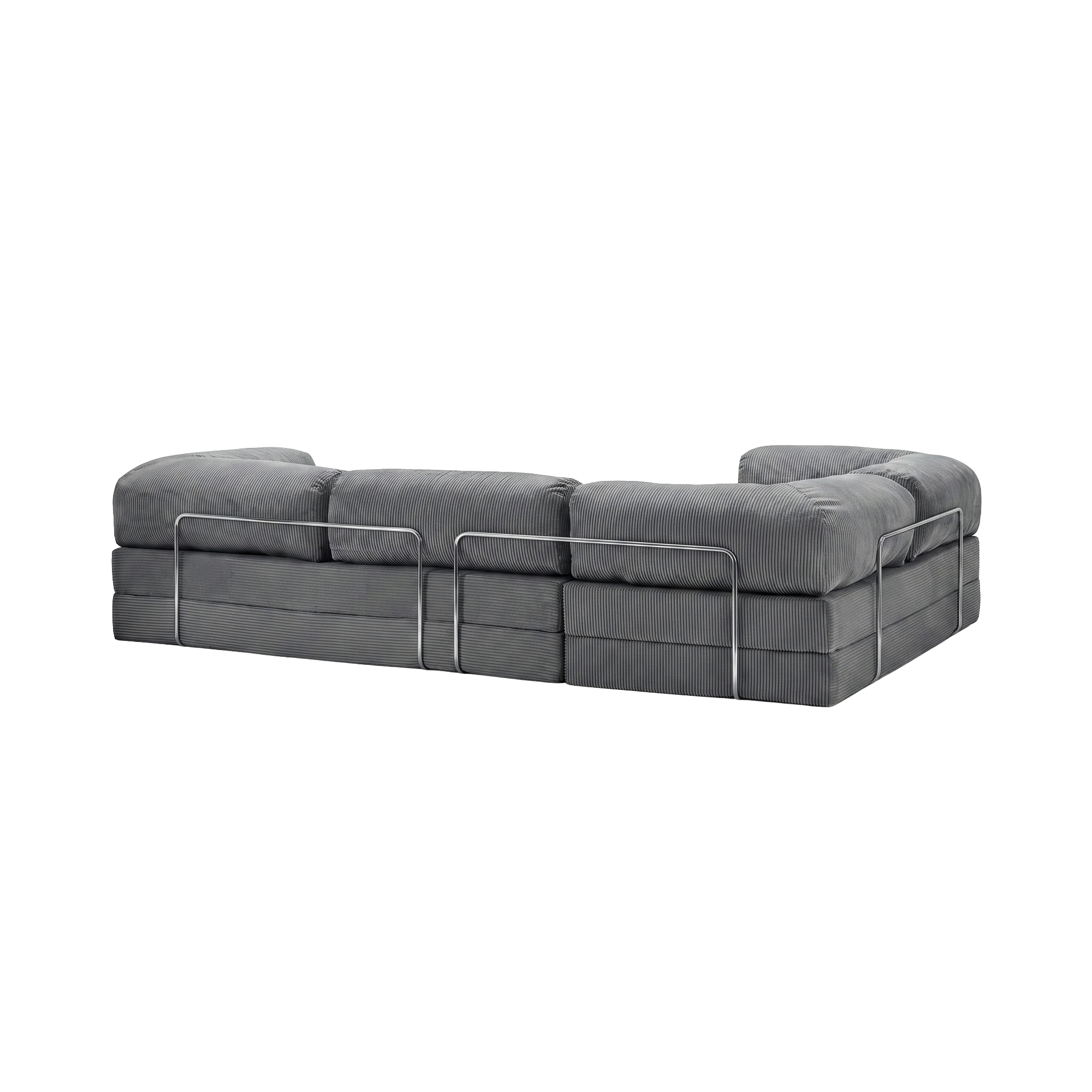 T-Sofa L-Shape - Closed End Dark Grey