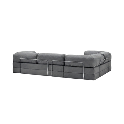 T-Sofa L-Shape - Closed End Dark Grey