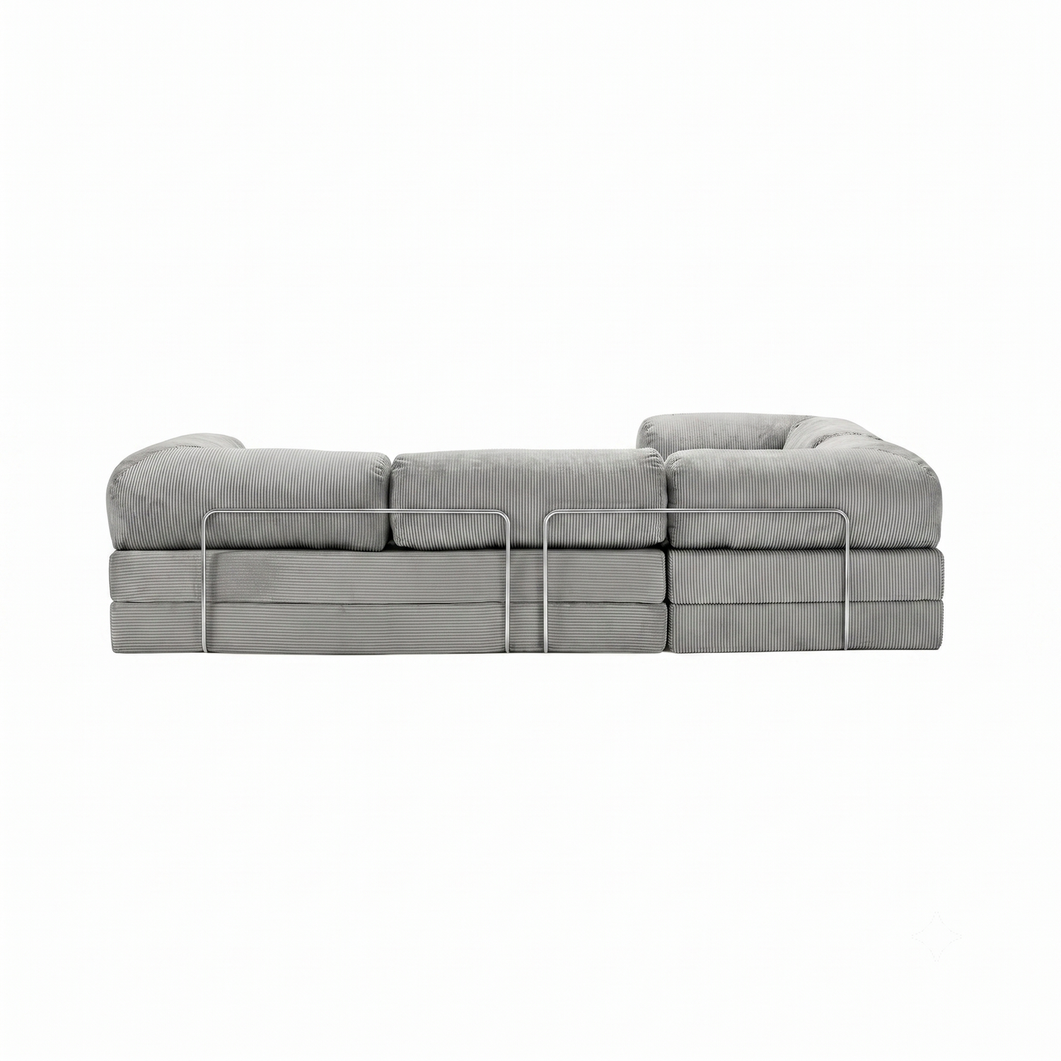 T-Sofa L-Shape - Closed End Light Grey