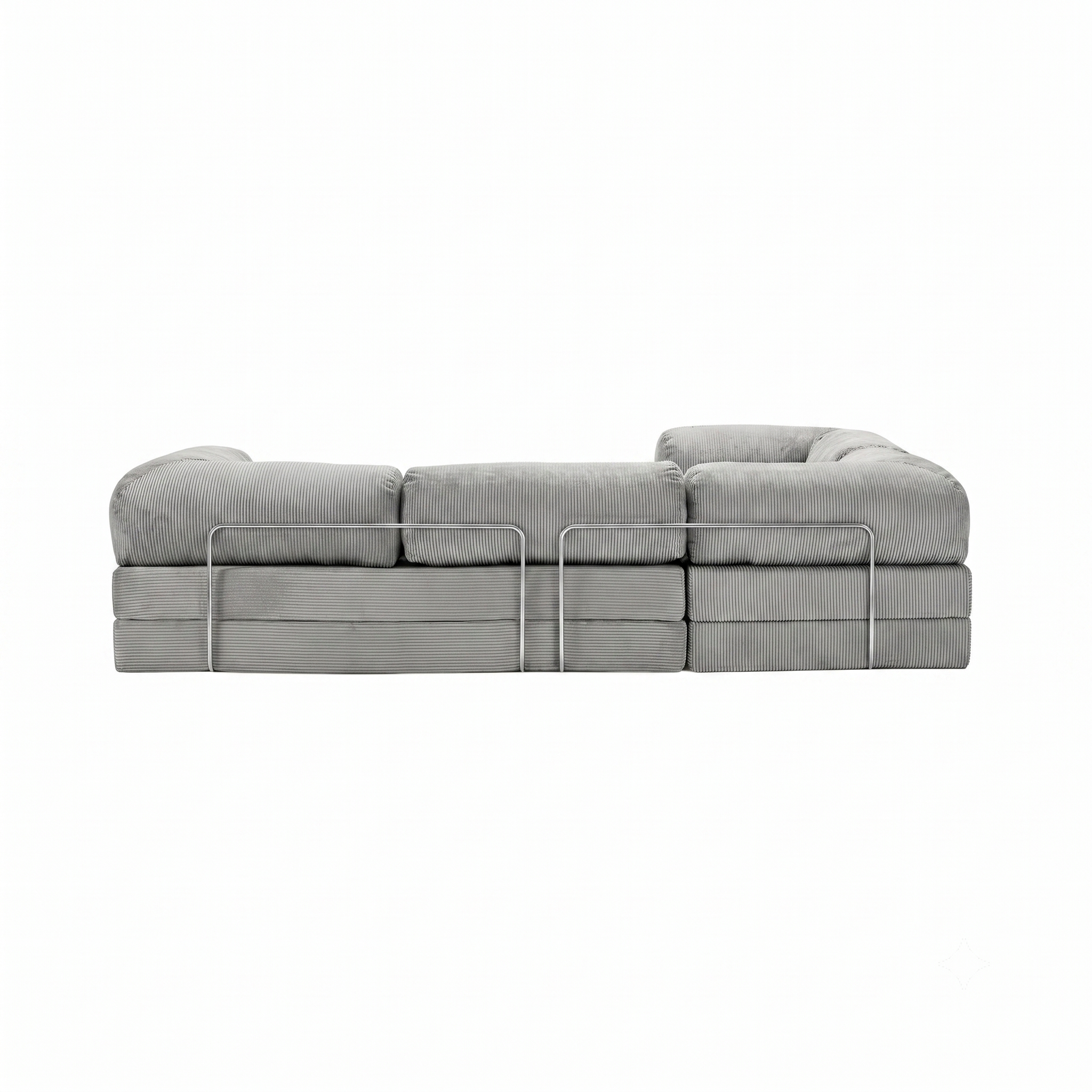 T-Sofa L-Shape - Closed End Light Grey