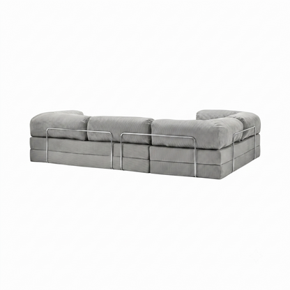 T-Sofa L-Shape - Closed End Light Grey