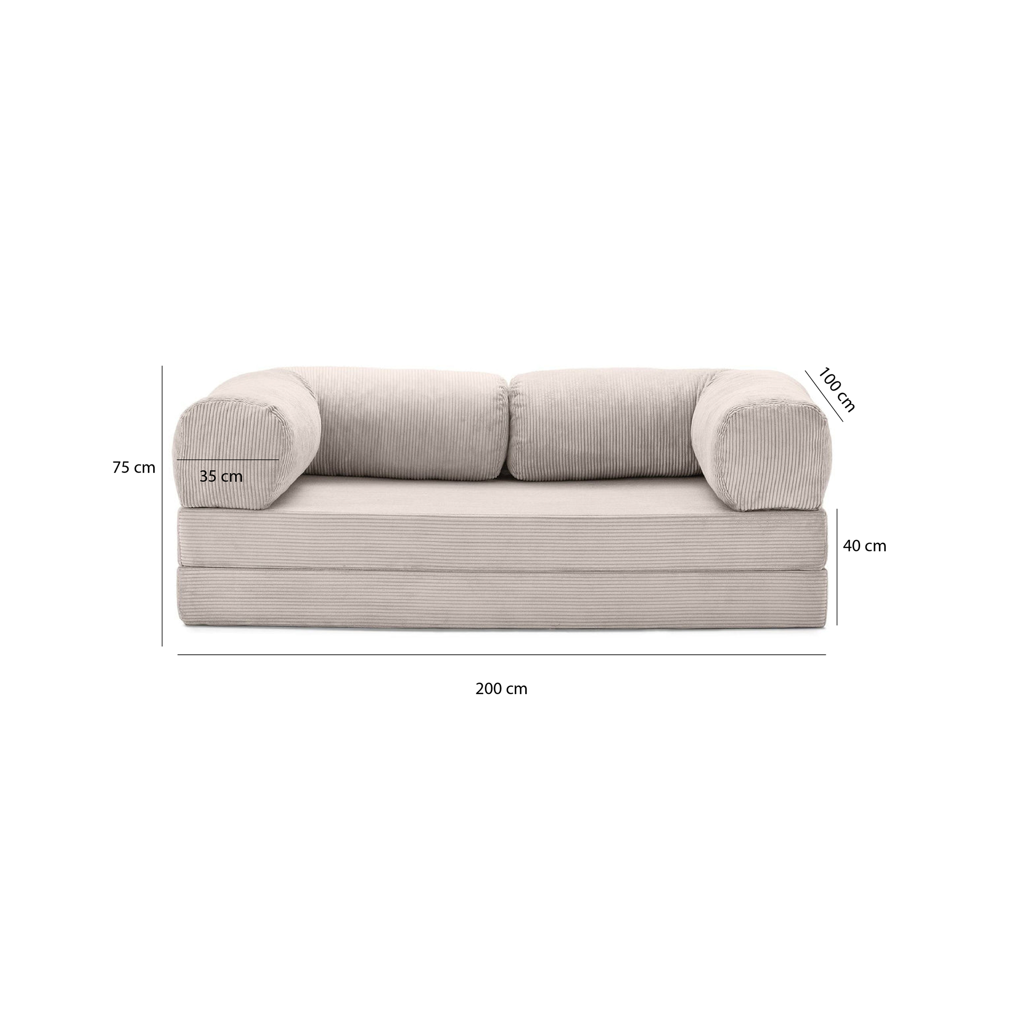 T-Sofa Love Seat - Off White