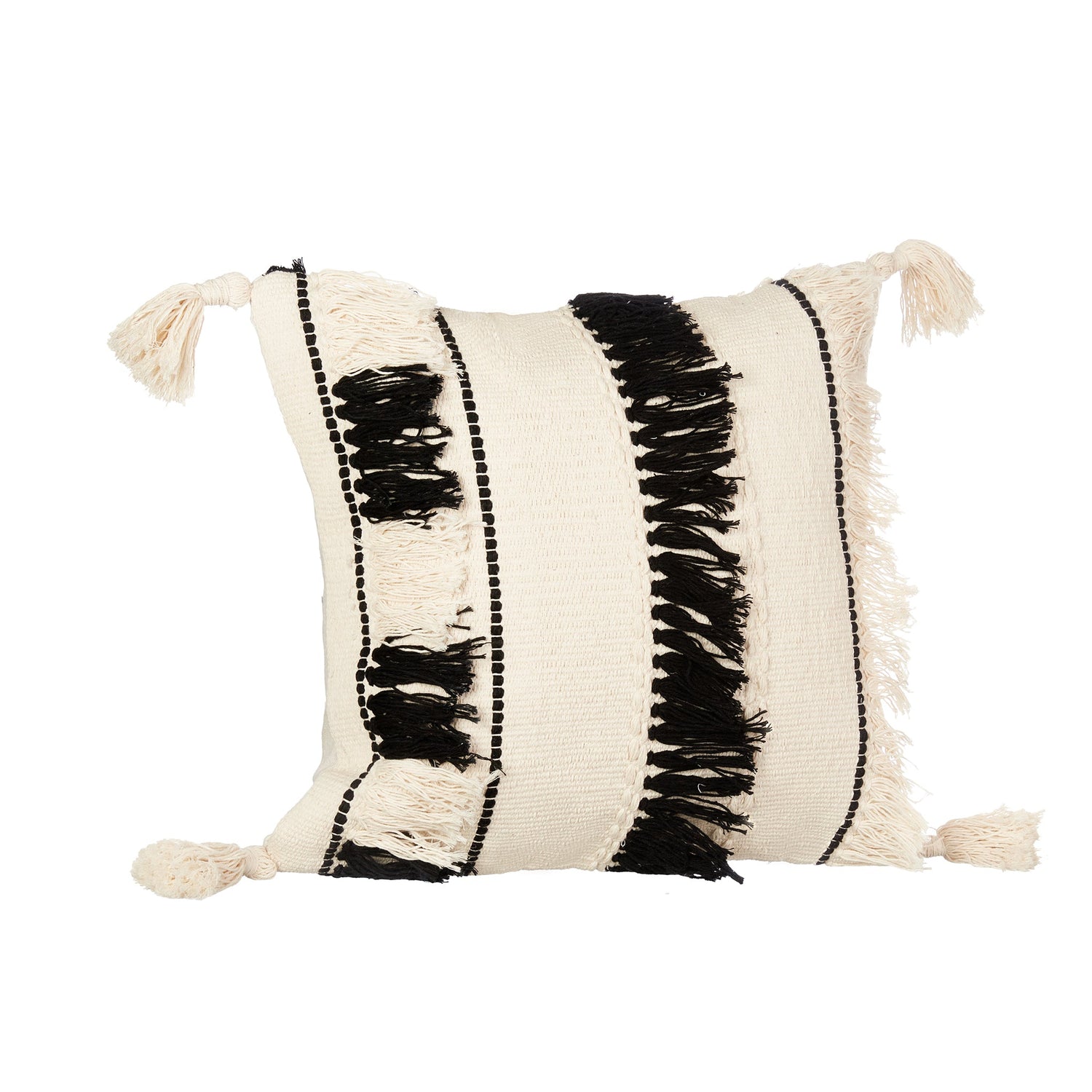 Black &amp; white Tufted Cushion - Bohowoodland