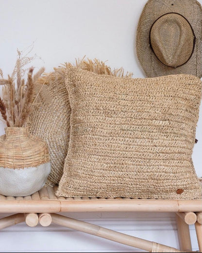 Raffia Cushion - Bohowoodland